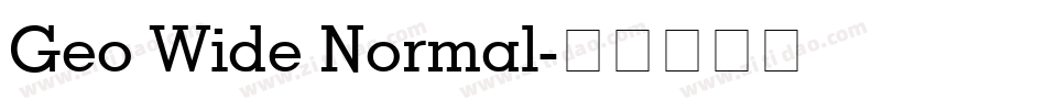 Geo Wide Normal字体转换